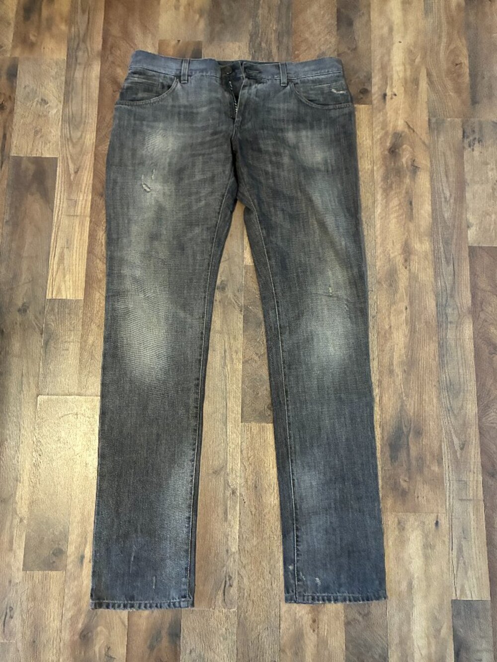 Dolce & Gabbana Men Jeans Size 50 Dark Gray Straight Leg Denim Italy DP-G3PQLP